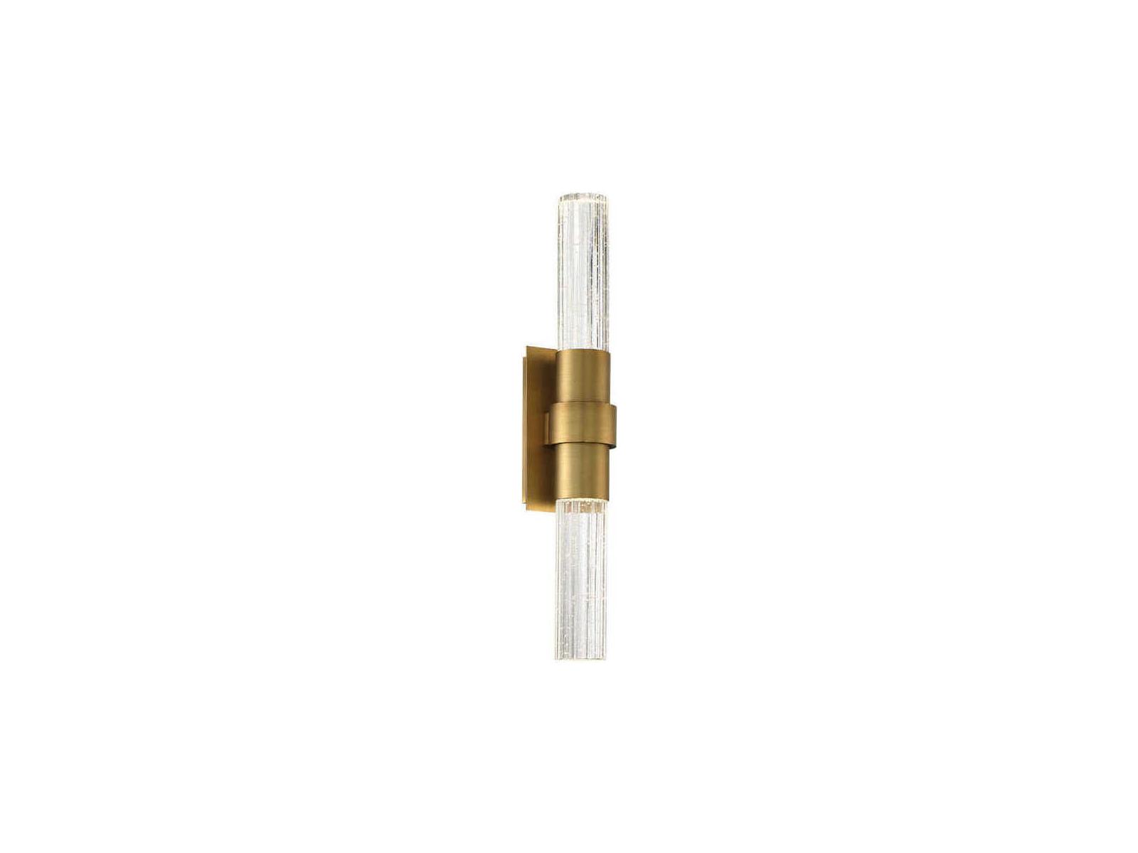 Modern Forms Ceres 1-Light Aged Brass Crystal LED Wall Sconce
