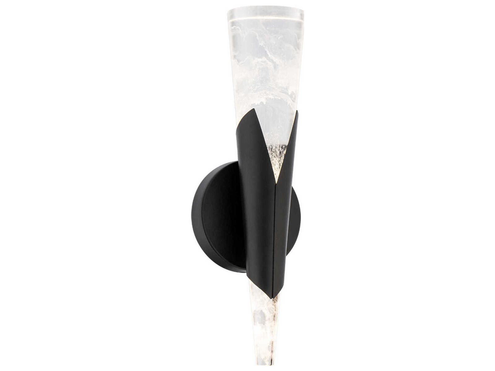 Modern Forms Kilt 1-Light Black Wall Sconce