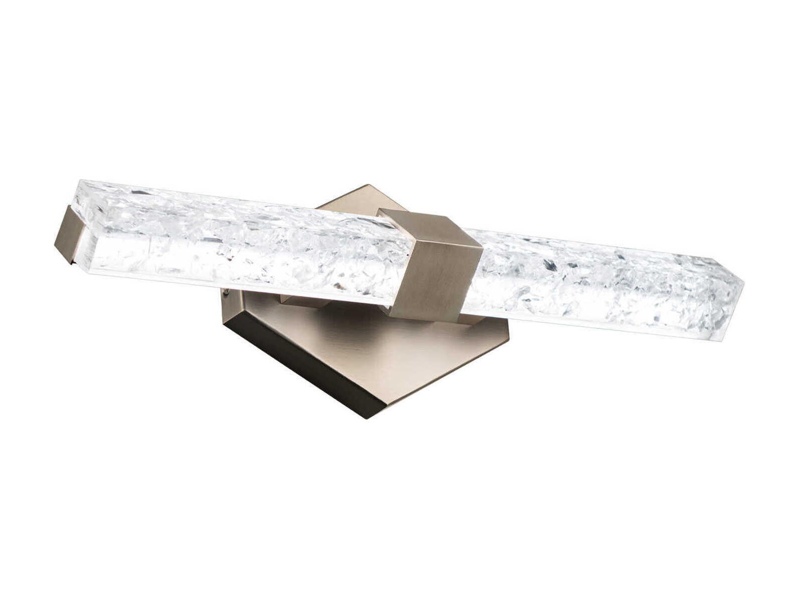 Modern Forms Regal 1-Light Brushed Nickel Crystal LED Vanity Light