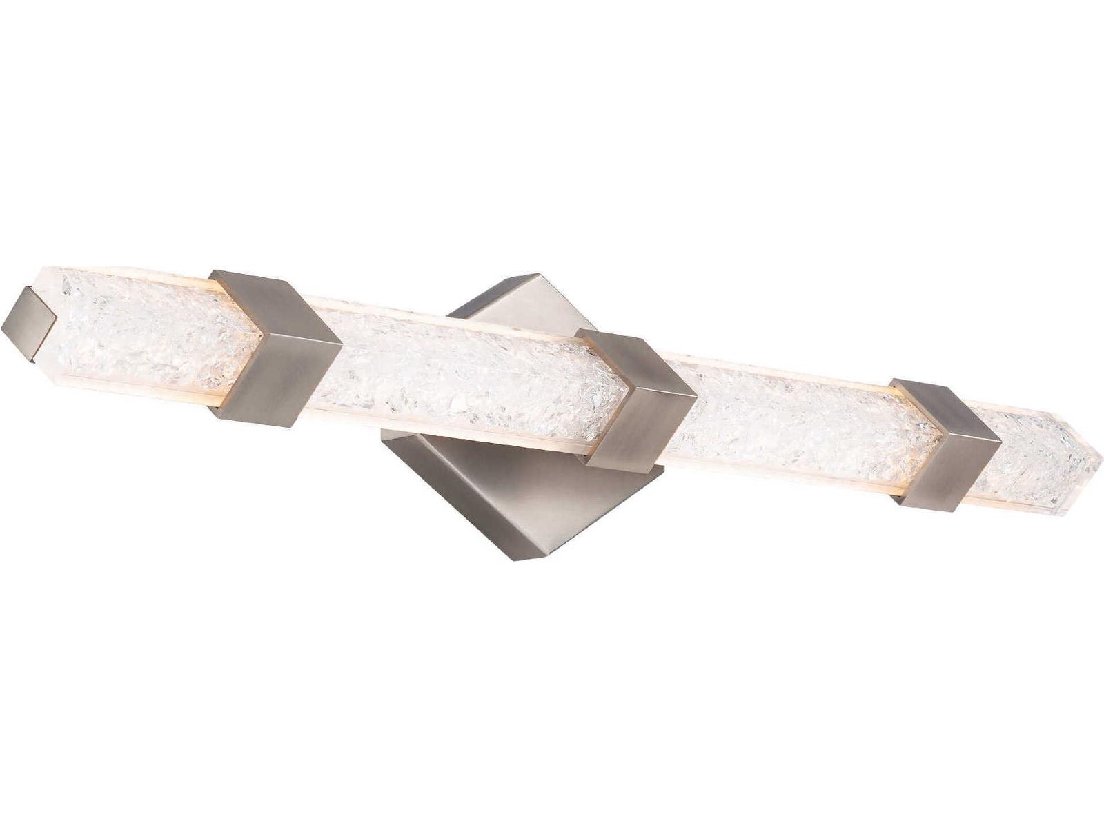Modern Forms Regal 1-Light Brushed Nickel Crystal LED Vanity Light
