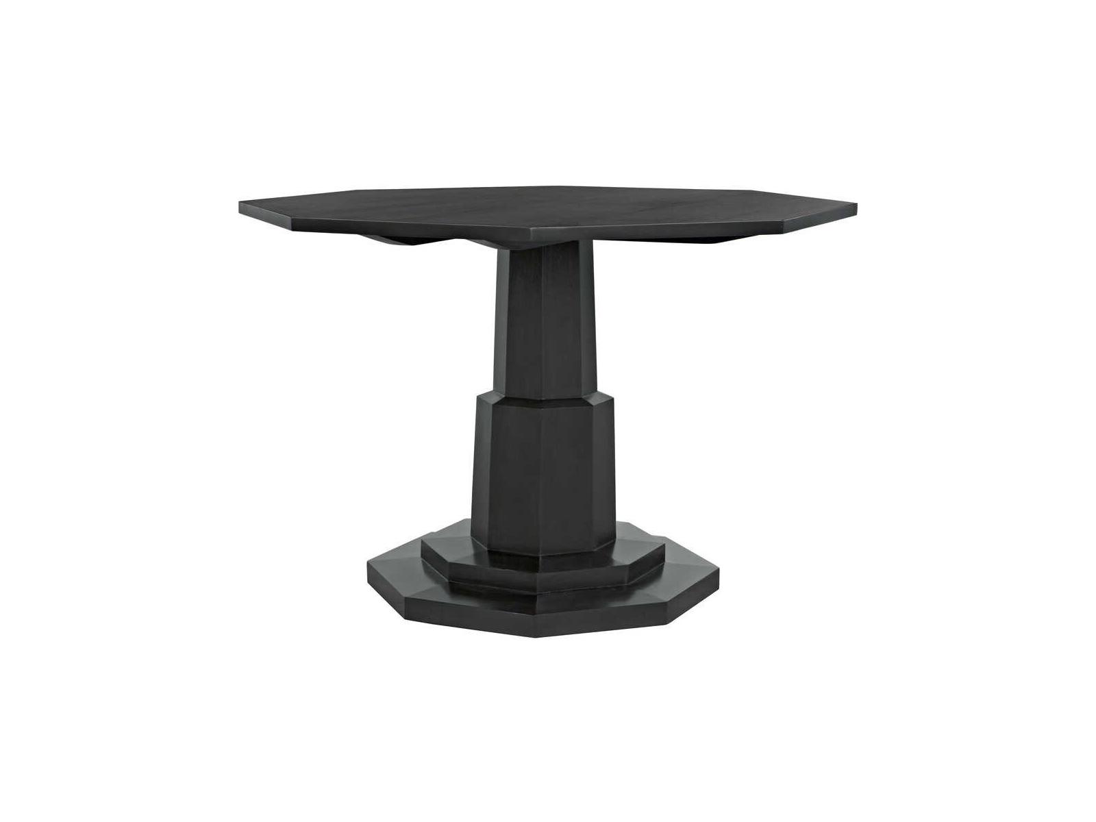 Noir Hexagon Wood Pale Dining Table