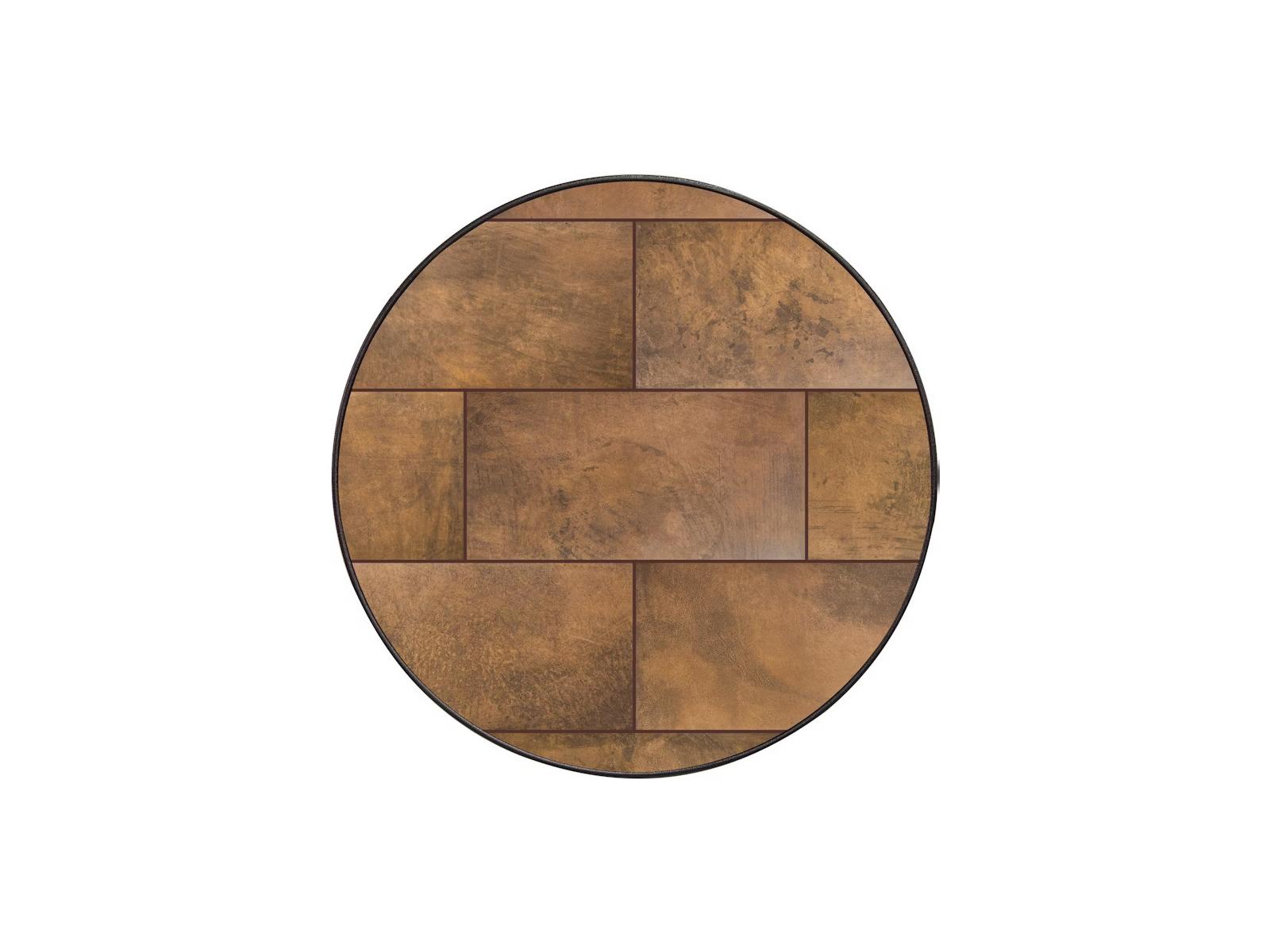 OW Lee City Porcelain Round Table Top with Aluminum Rim
