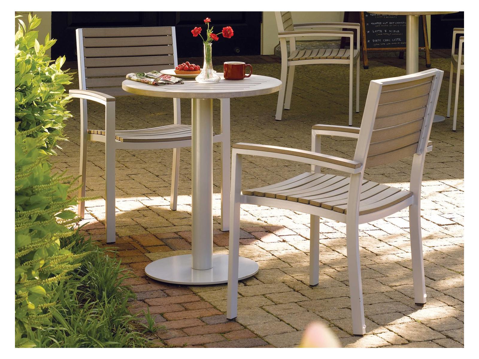 Oxford Garden Travira 3 Piece Table and Chair Aluminum Dining Set