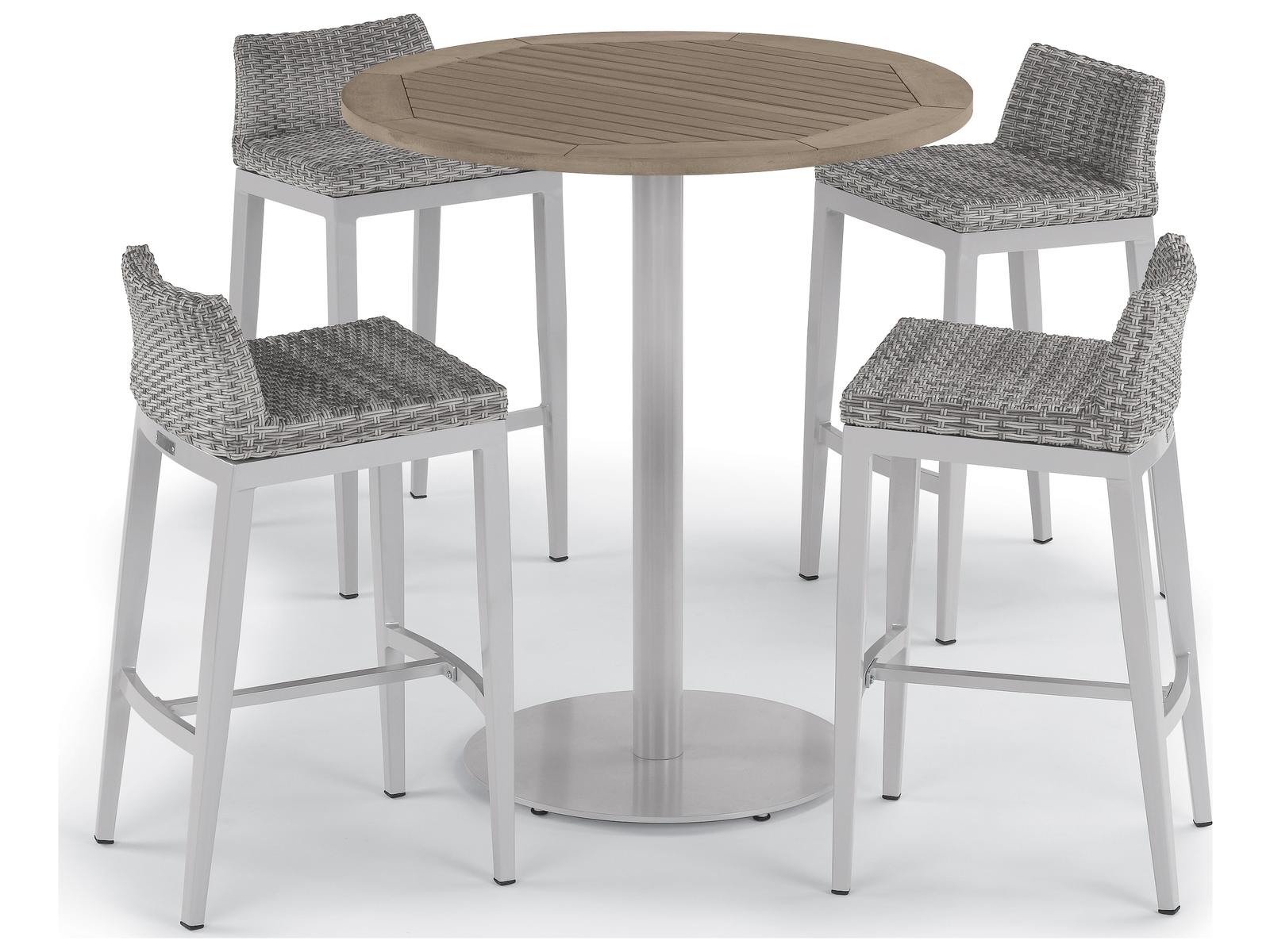 Oxford Garden Travira Wicker 5 Piece Bar Set
