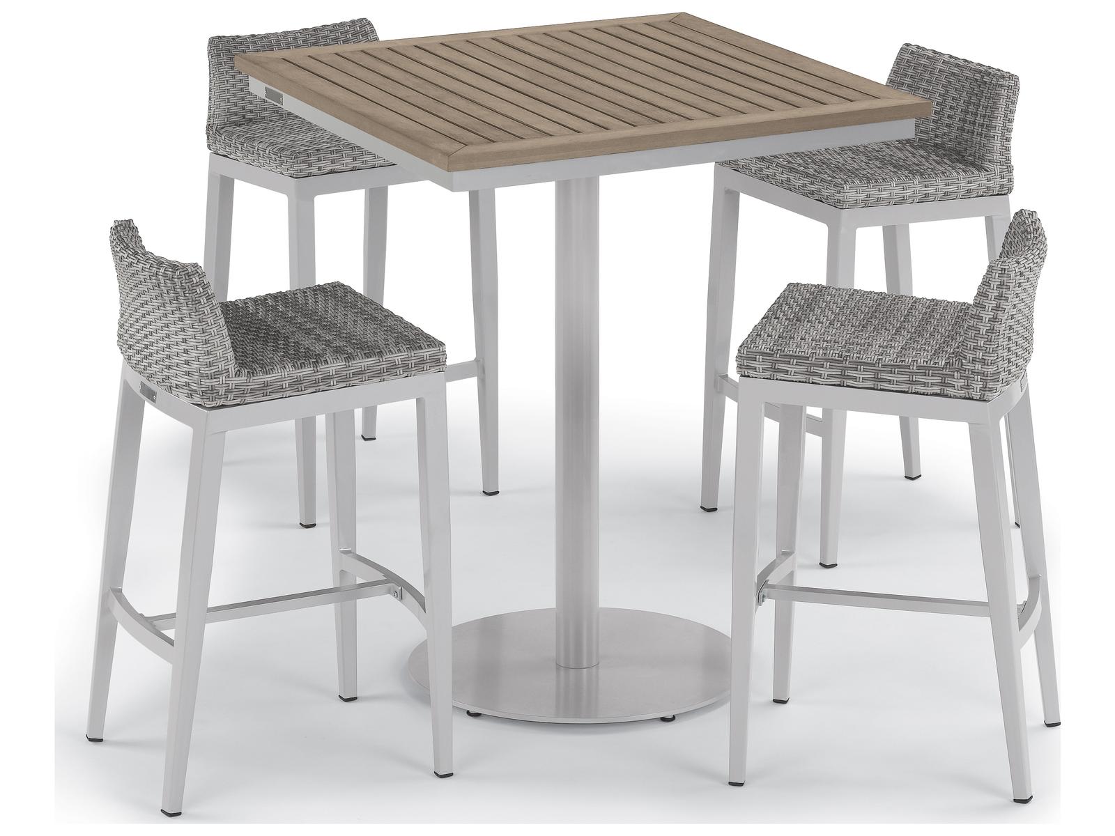 Oxford Garden Travira Wicker 5 Piece Bar Set
