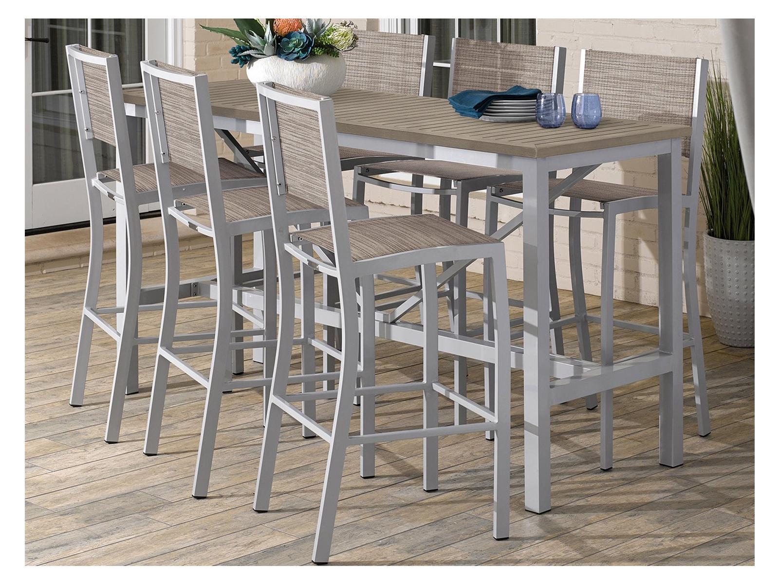Oxford Garden Travira Aluminum Flint 7 Piece Bar Set with Bellows Sling