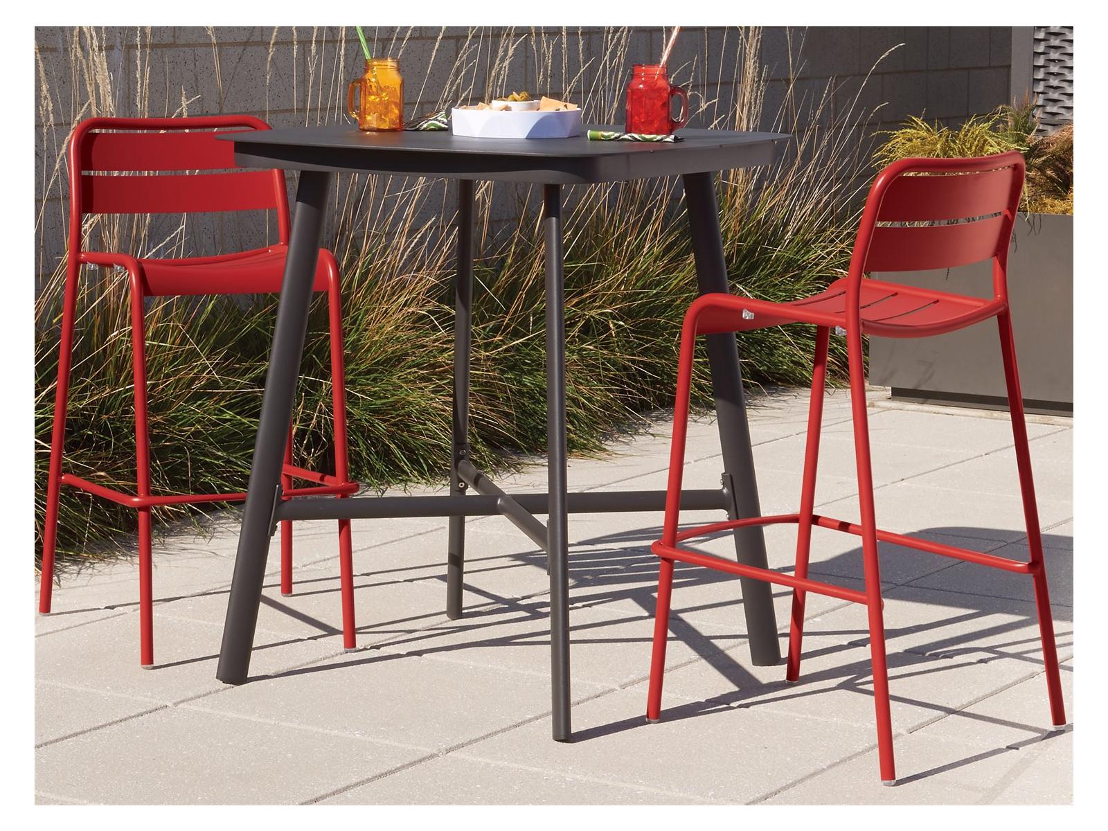 Oxford Garden Kapri Aluminum Carbon/Venetian 3 Piece Bar Set