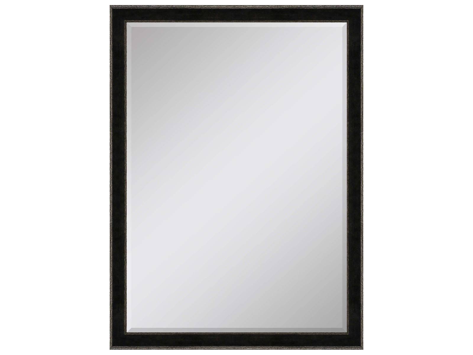 Paragon 535 Mirror Group Black Metallic Silvered Wall Rectangular Mirror