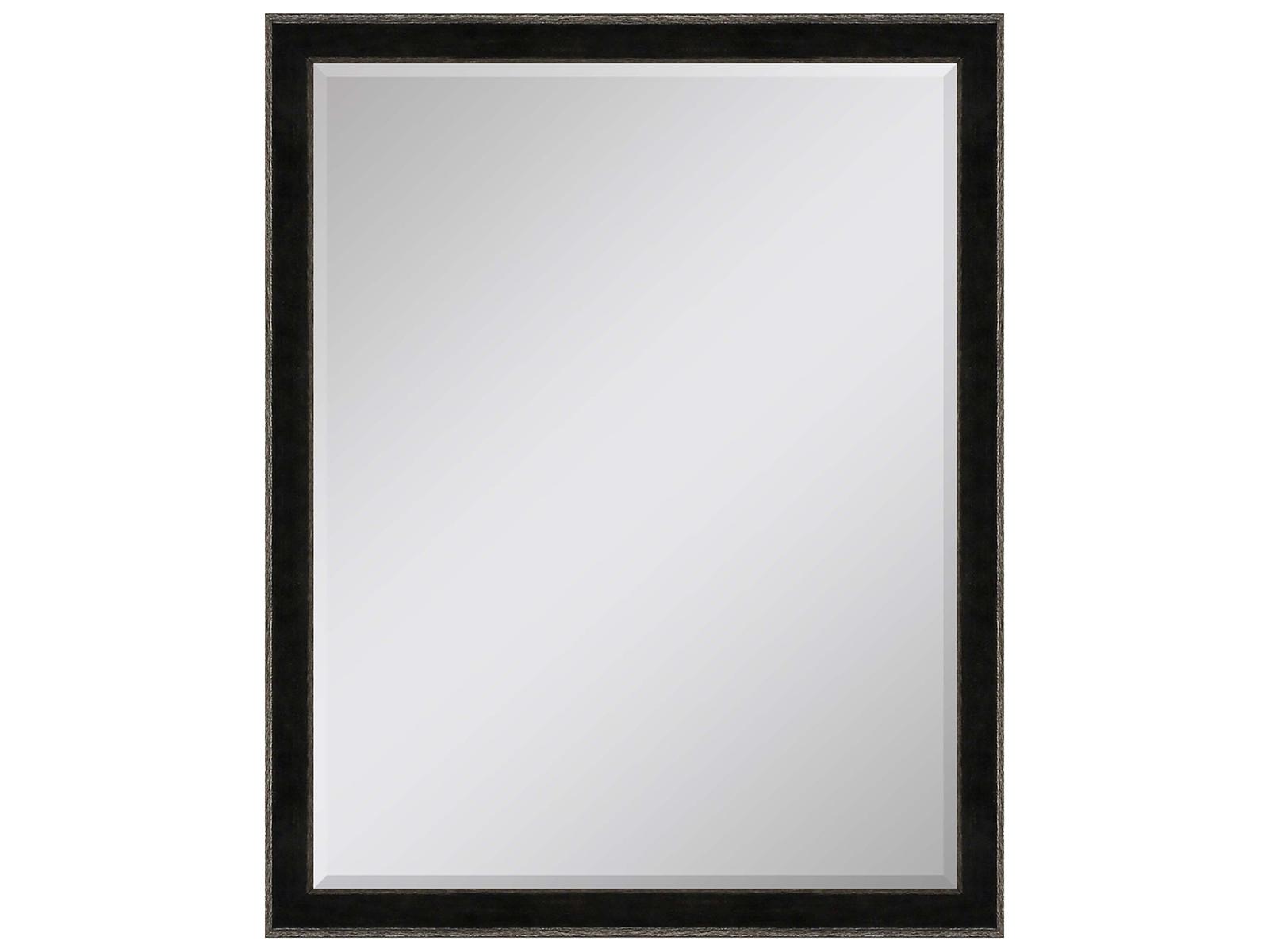 Paragon 535 Mirror Group Black Metallic Silvered Wall Rectangular Mirror