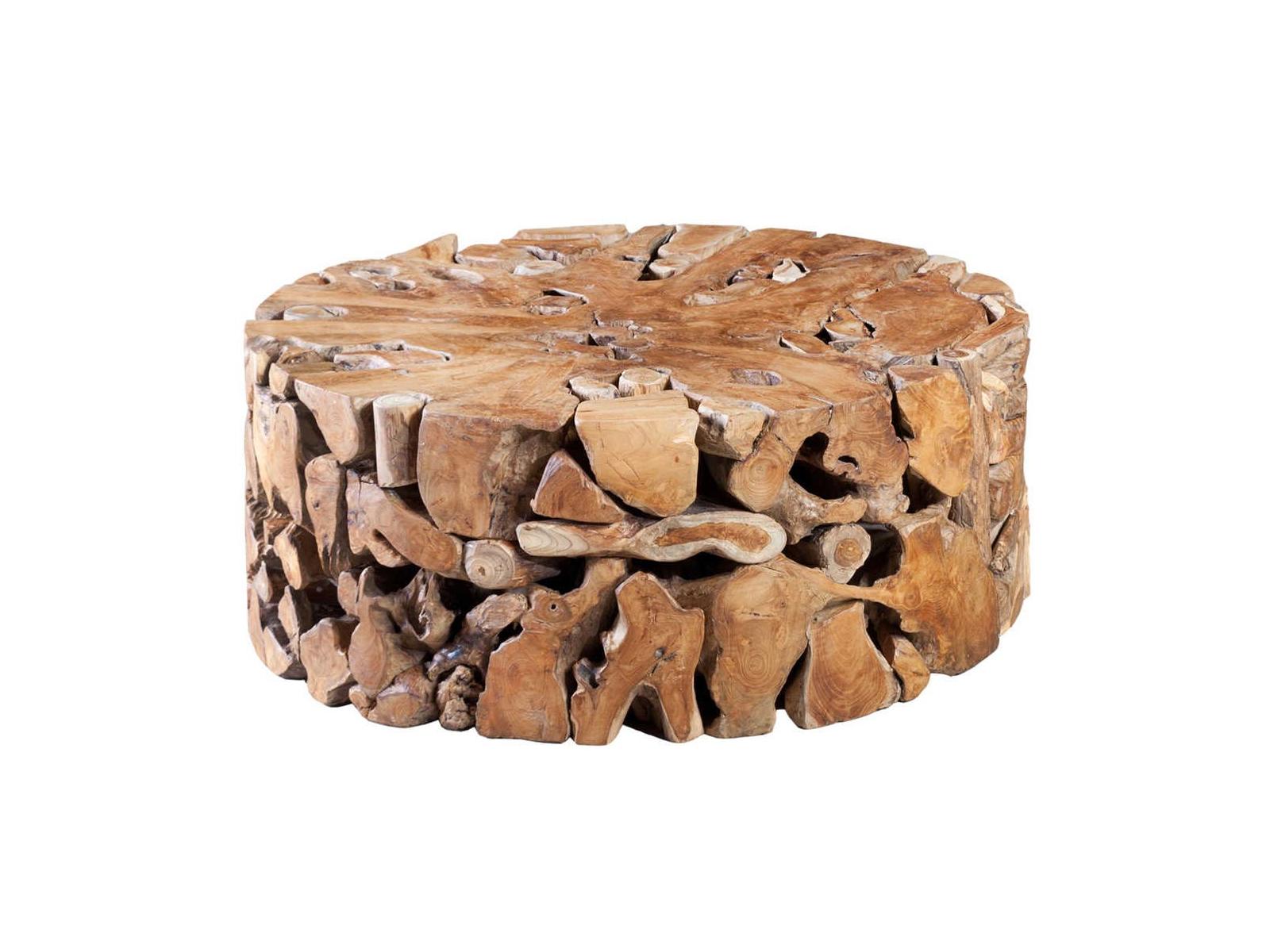 Phillips Collection Round Wood Natural Coffee Table