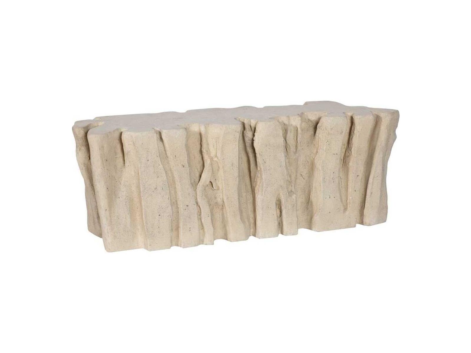 Phillips Collection Cast Naturals Root Roman Stone Off White Accent Bench