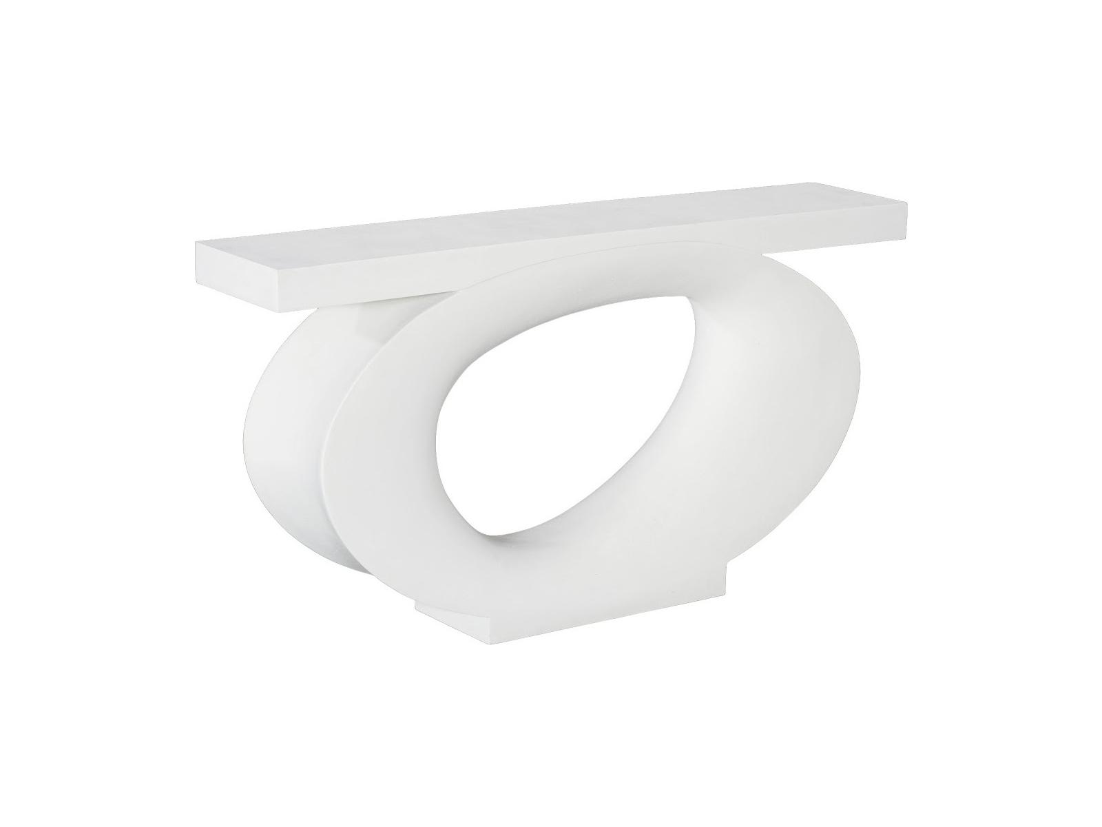 Phillips Collection Rectangular Resin White Console Table