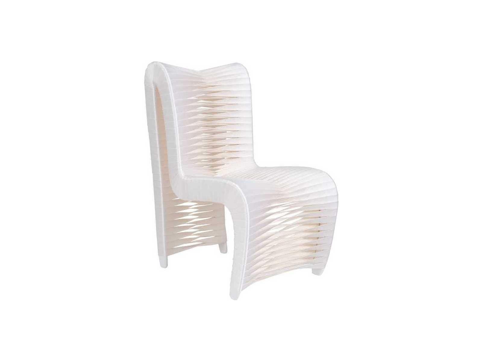 Phillips Collection White Upholstered Side Dining Chair