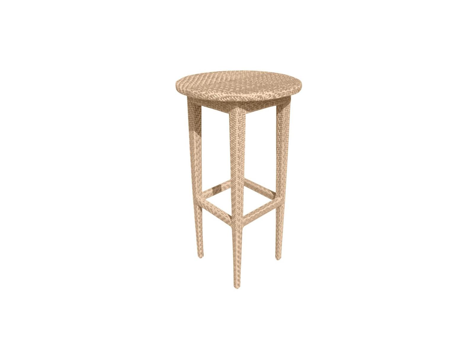 Panama Jack Outdoor Austin Aluminum Wicker Honey Round Bar Table