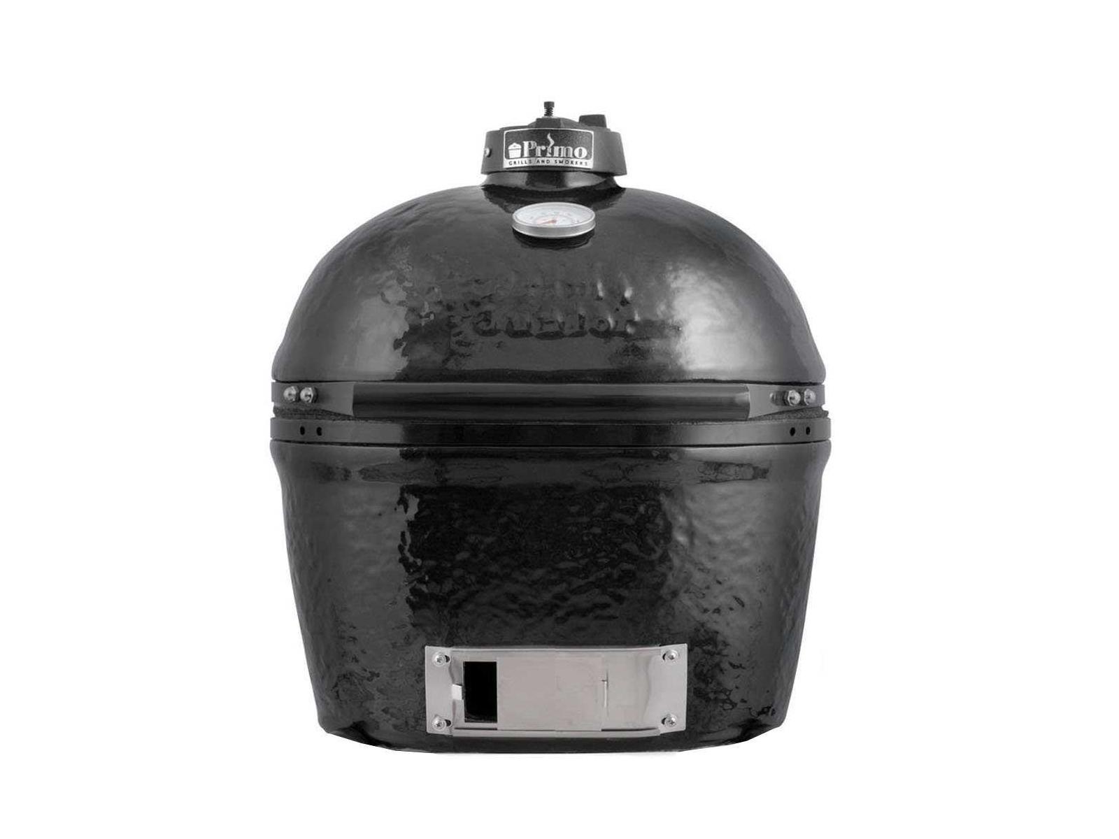 Primo Ceramic Oval Junior Charcoal Grill Smoker with Stainless Steel Grates