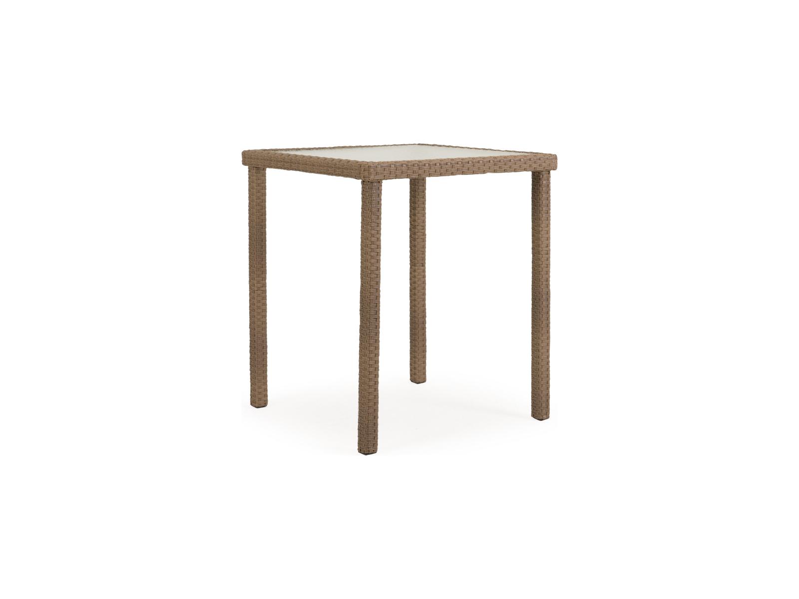 Watermark Living Seaside Wicker Square Glass Top Patio Bar Table
