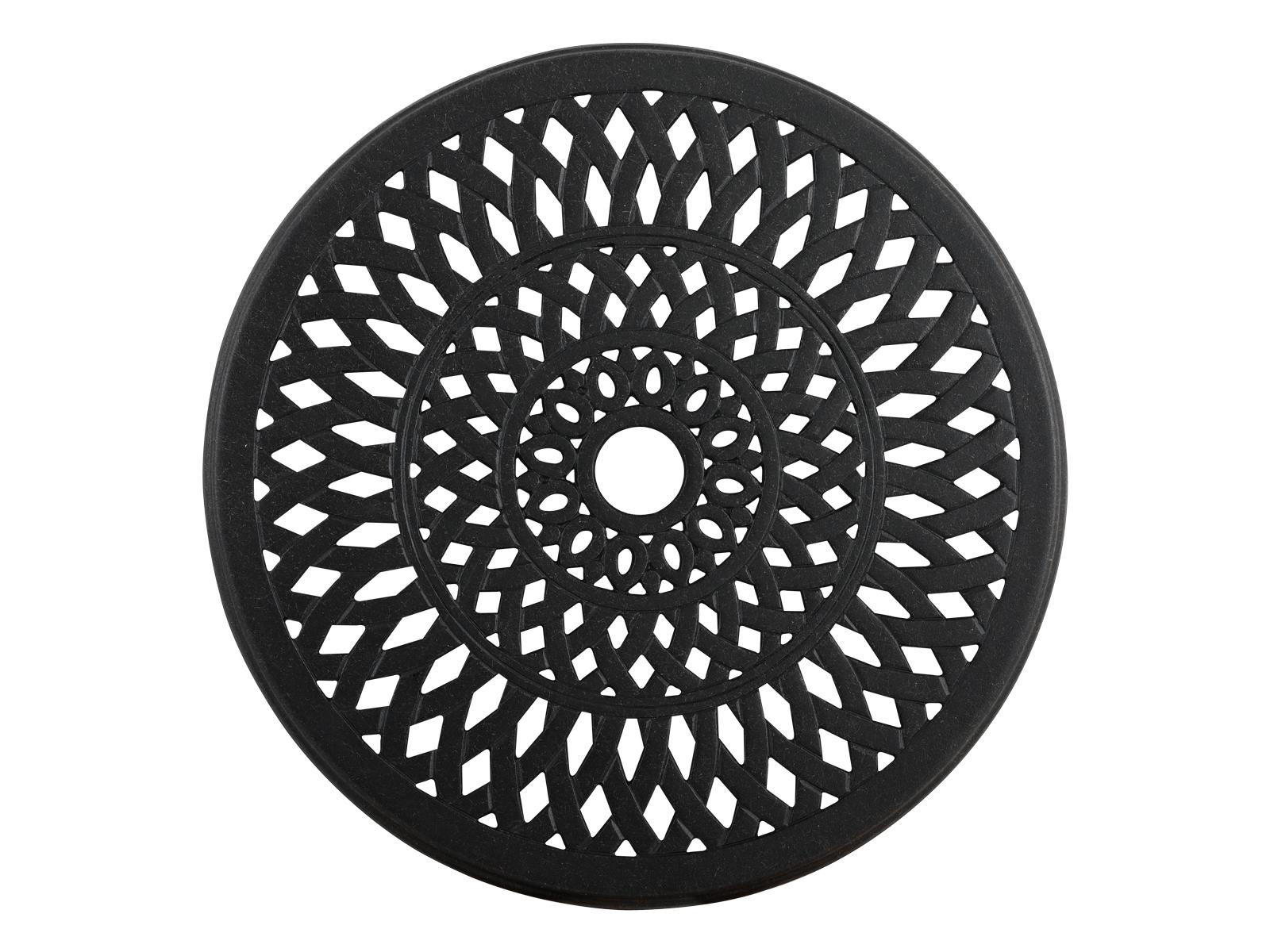 Watermark Living Oxford cast Aluminum Weathered Black 20'' Round Lazy Susan