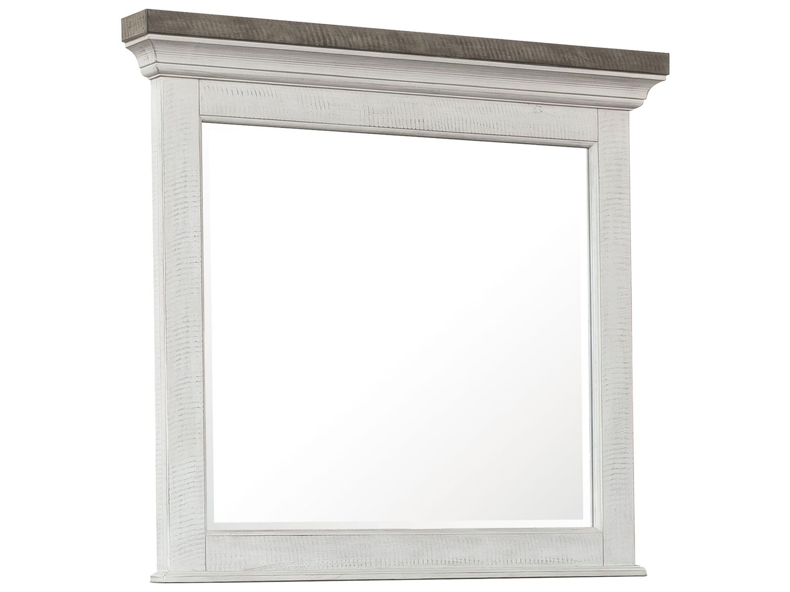 Pulaski Valley Ridge Distressed White Dresser Mirror Rectangular