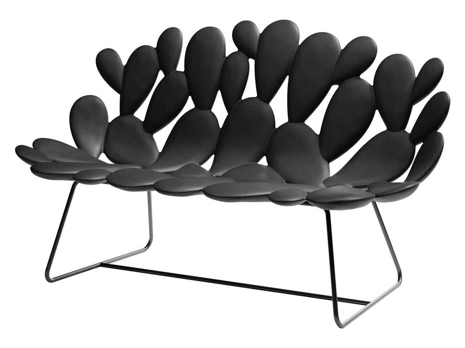 Qeeboo Outdoor Filicudi Black Recycled Plastic Sofa
