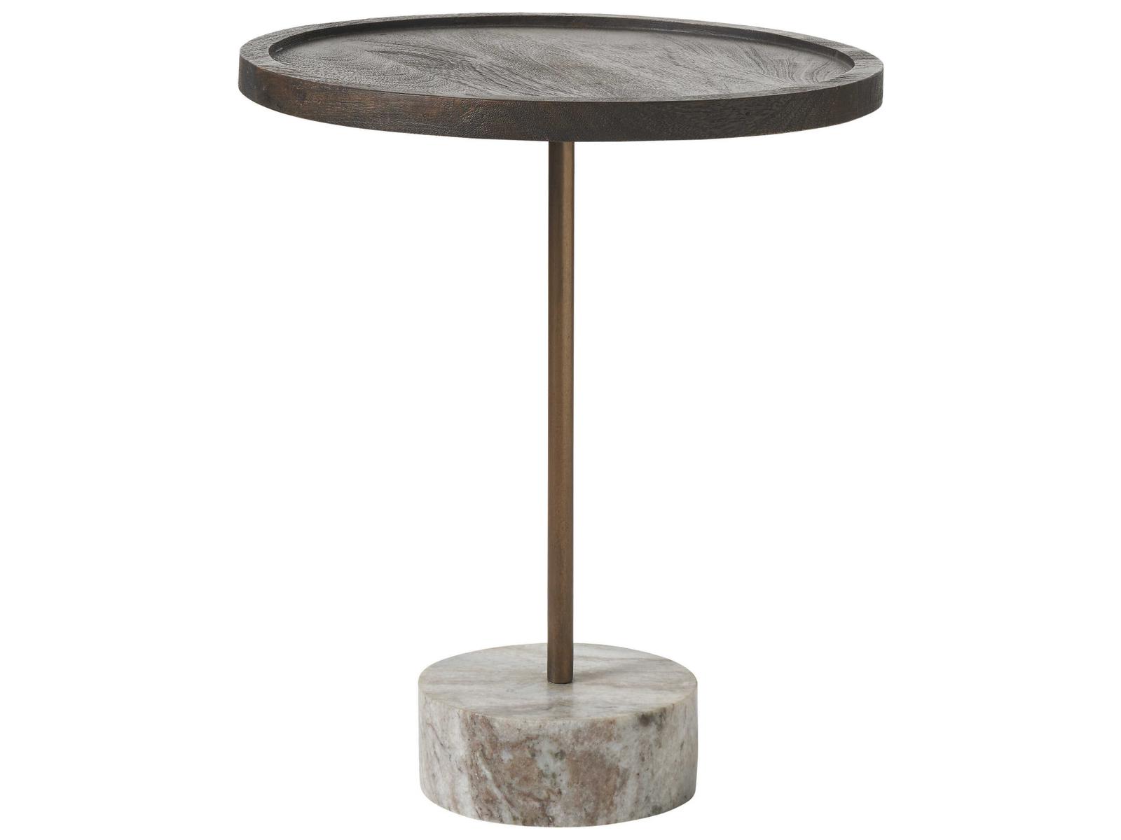 Renwil Braiden Round Wood Walnut End Table