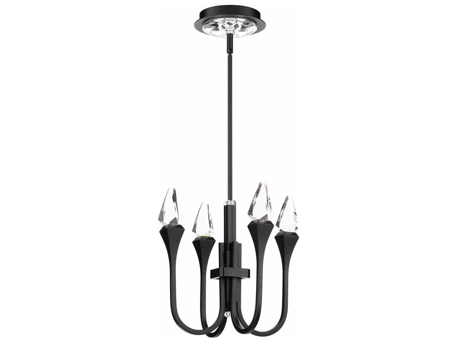 Schonbek Plumeria Black Linear Chandelier