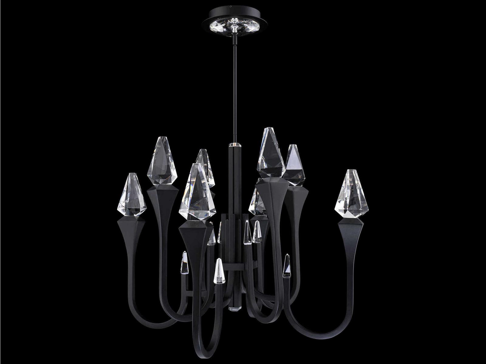 Schonbek Plumeria Black Chandelier
