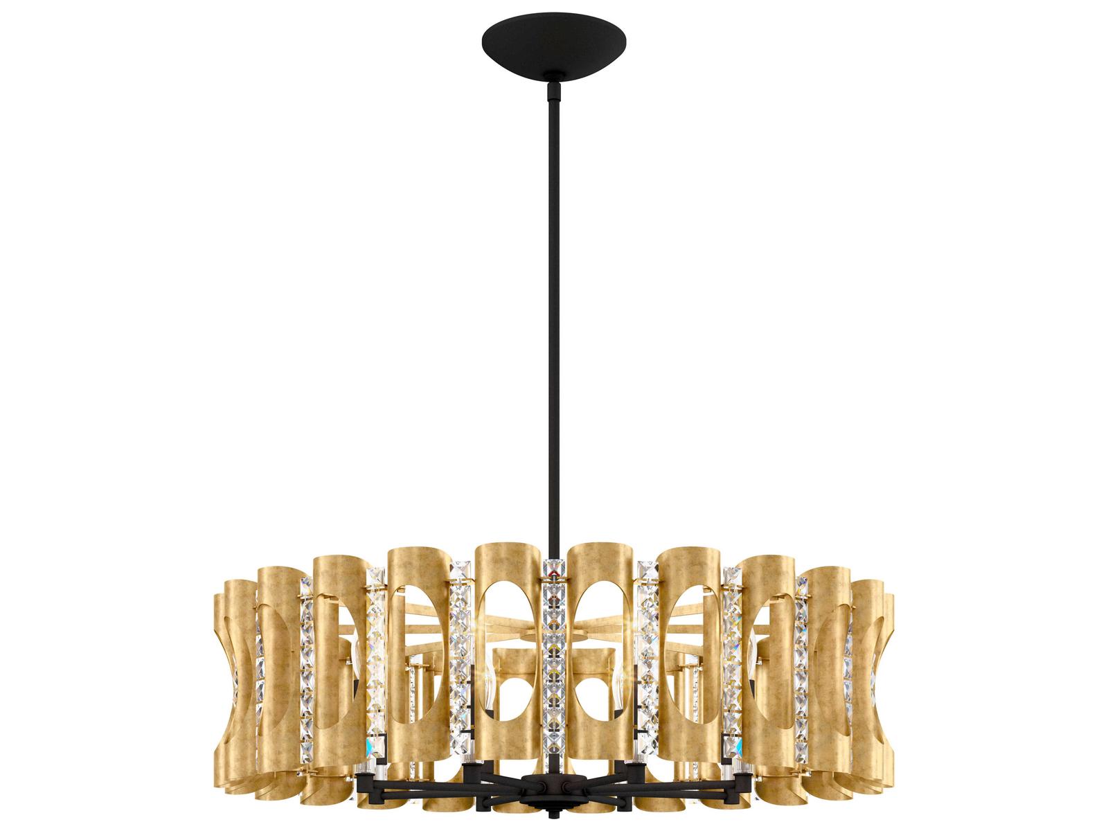 Schonbek Twilight 8-Light Black Crystal Chandelier