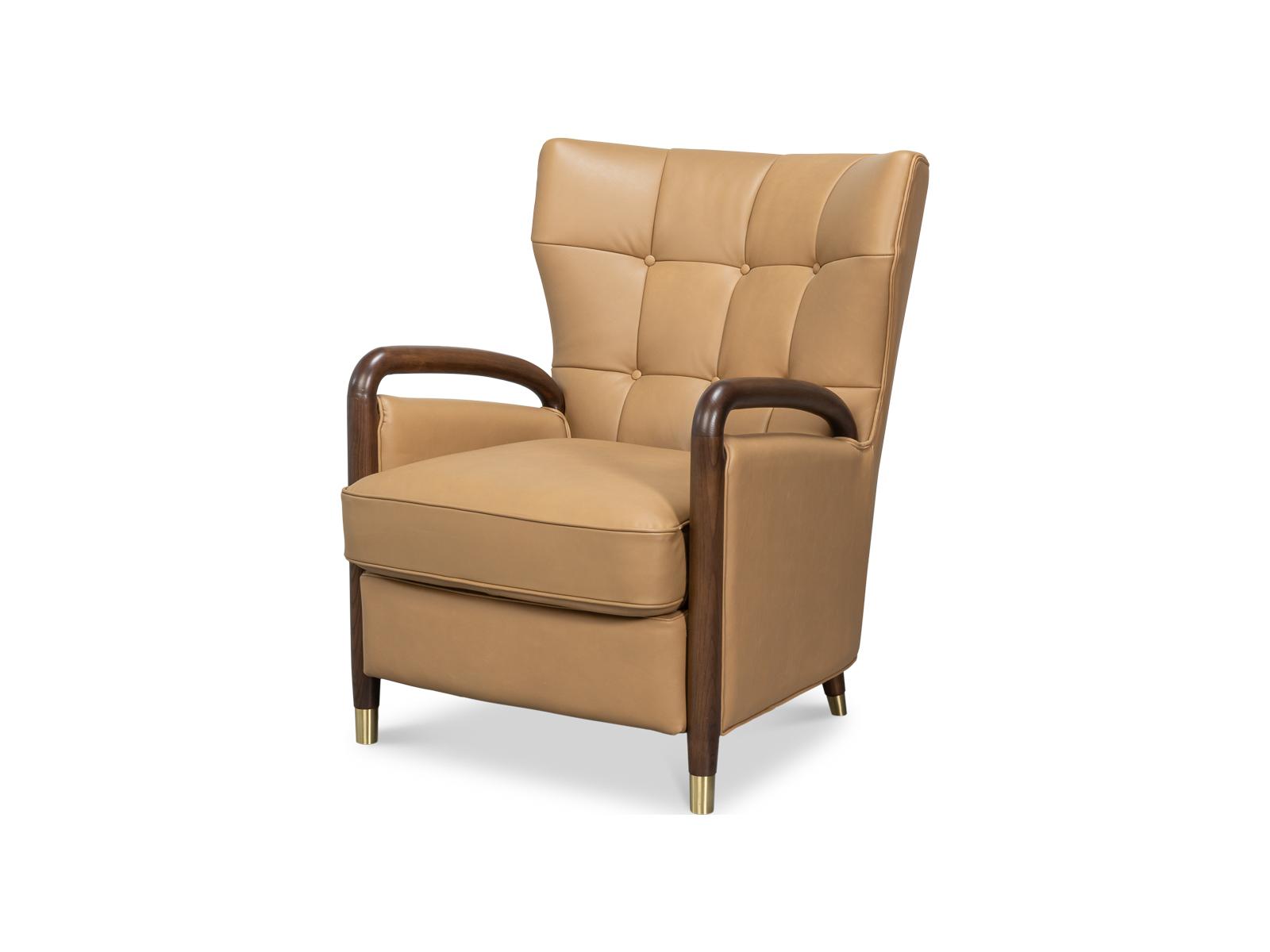Sarreid Ltd Alastair Brown Leather Accent Chair | 54275-WB | PatioLiving