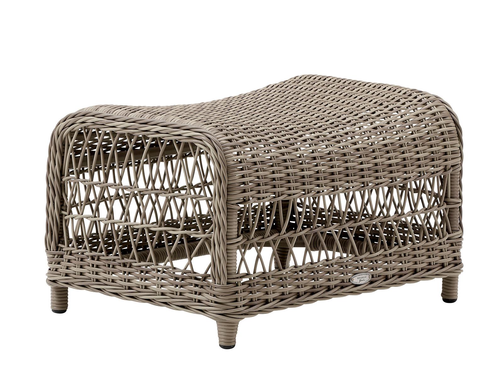 Sika Design Georgia Garden Wicker Antique Dawn Footstool