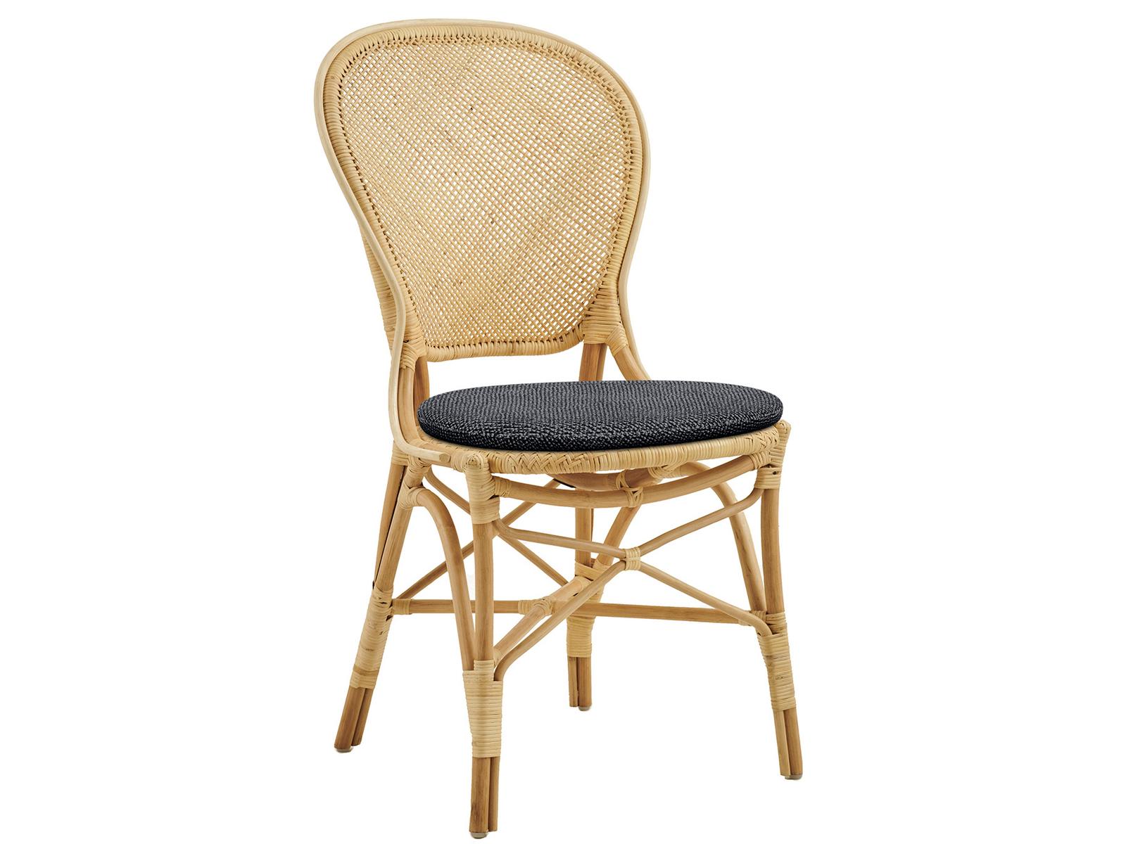 Sika Design Originals Natural Aluminum Wicker Cushion Dining Chair in Youtoo Dark Grey
