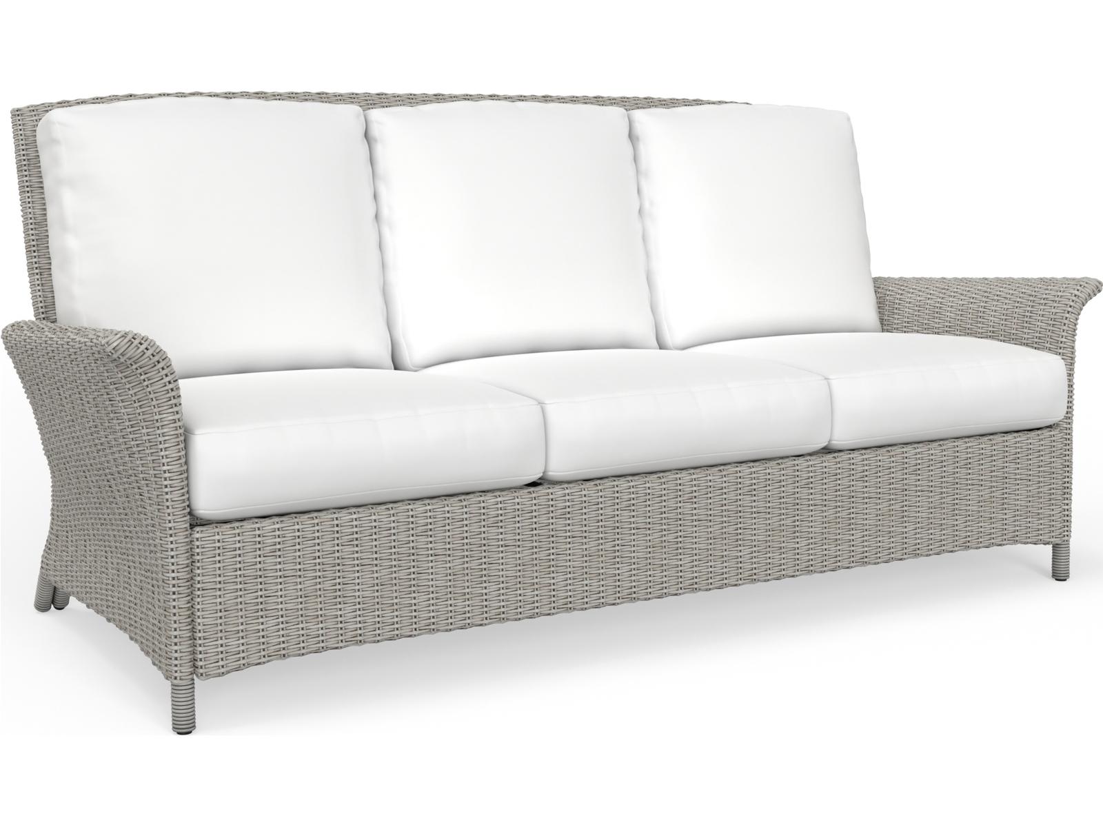 South Sea Rattan Juniper Bay Wicker Light Driftwood Outdoor Sofa