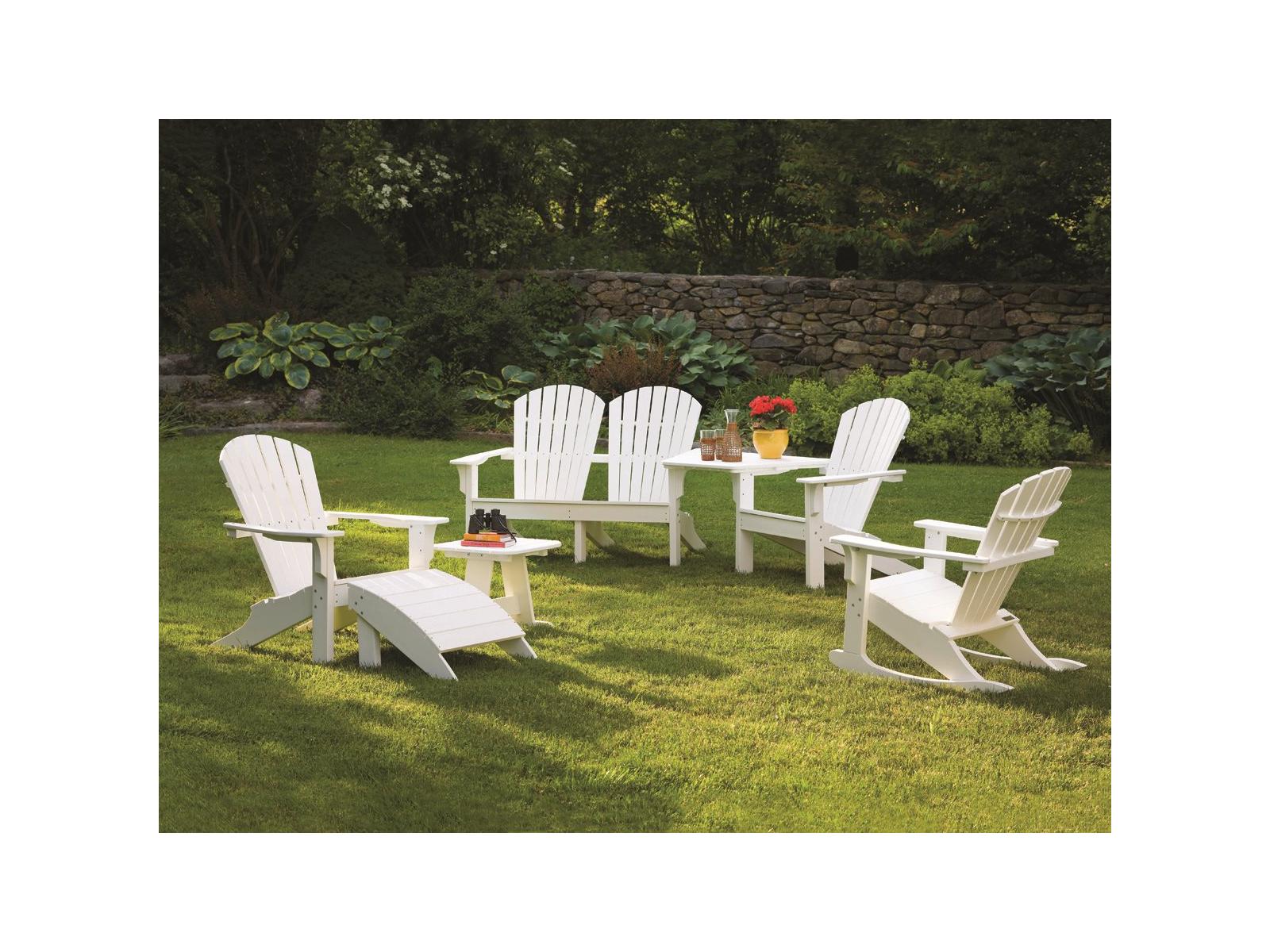 Seaside Casual Shellback Adirondack Recycled Plastic Patio Lounge Set