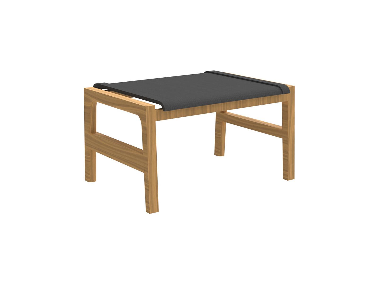 Summer Classics Seashore N-Dura Wood Sling Outdoor Patio Ottoman