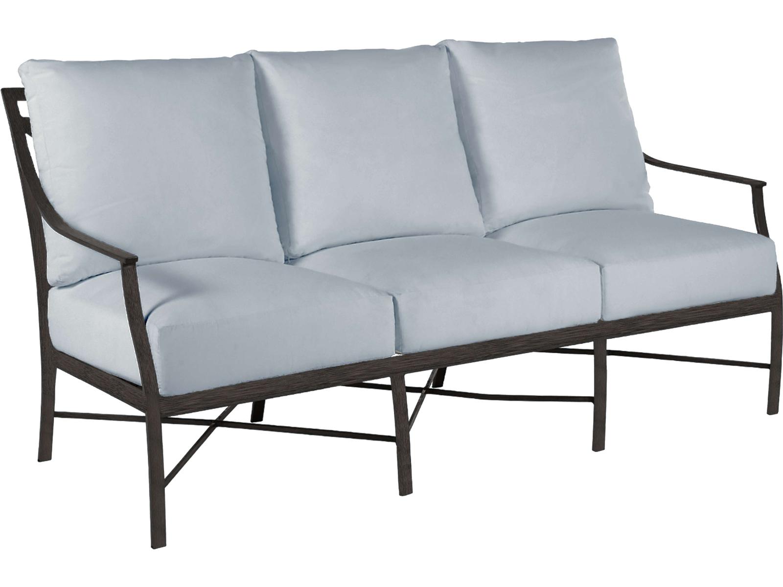 Summer Classics Monaco Quick Ship Wrought Aluminum Cushion Sofa
