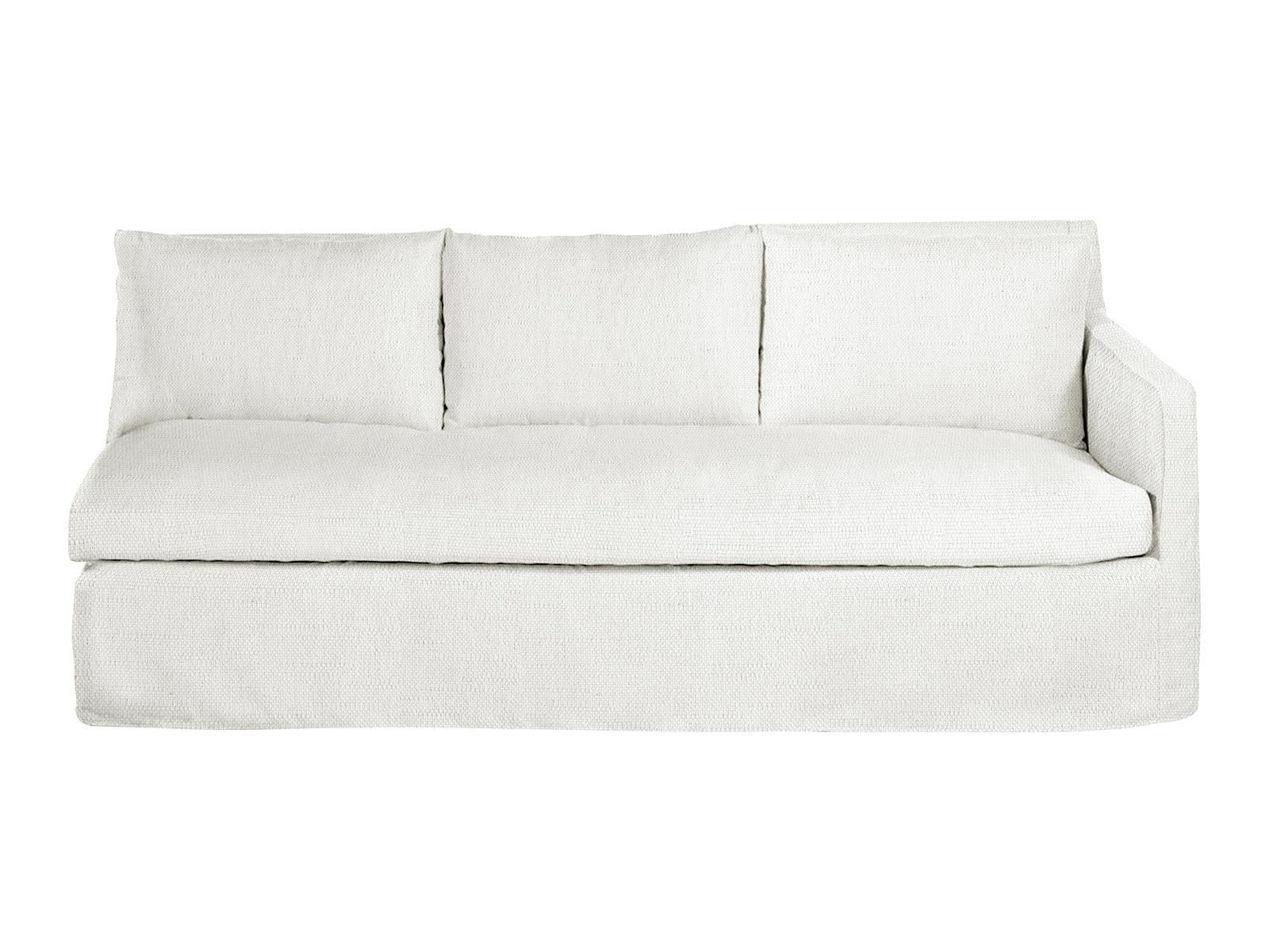 Summer Classics Nora Outdoor Left Arm Facing Sofa in Linen Snow