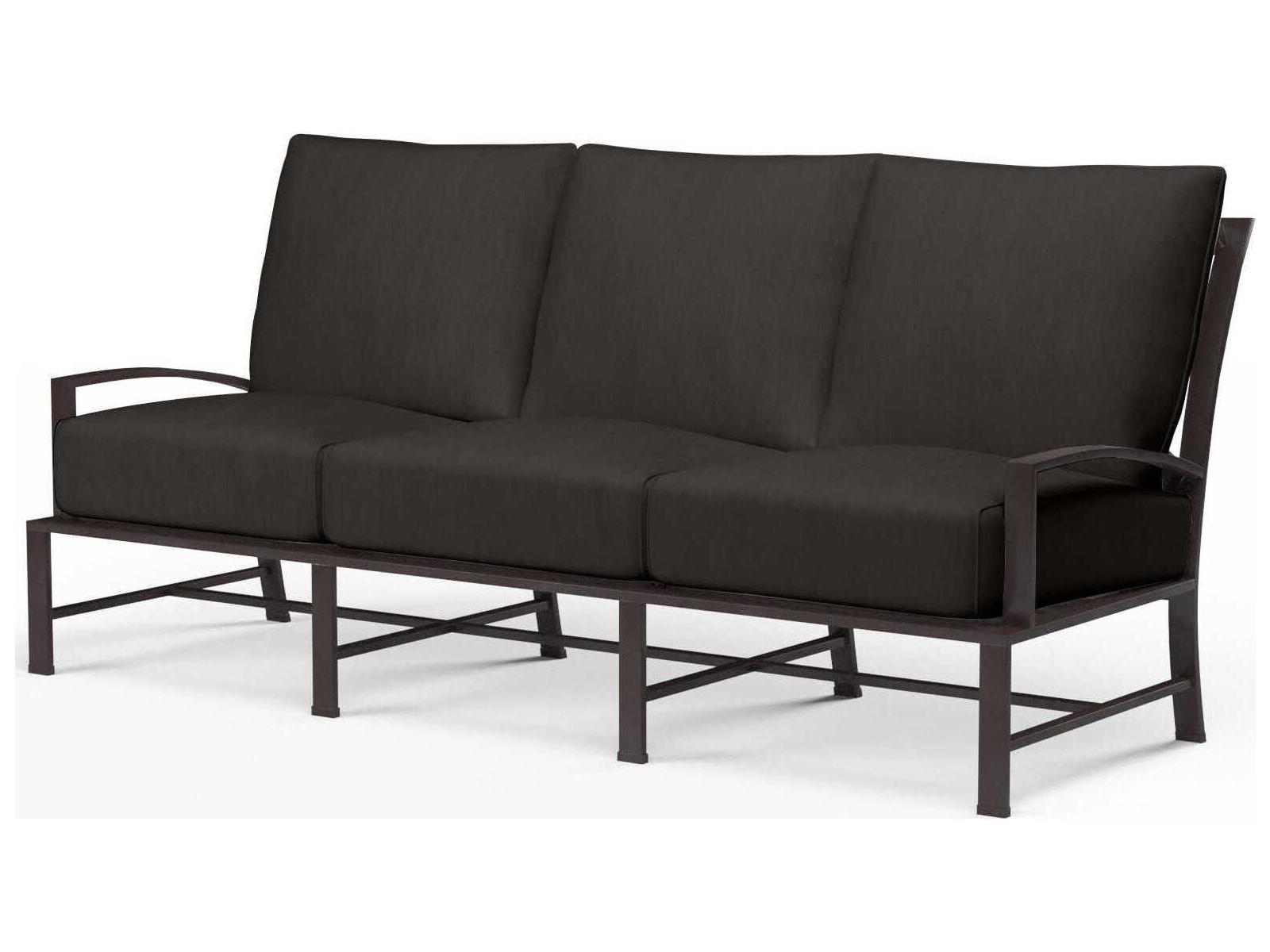 Sunset West La Jolla Espresso Aluminum Cushion Sofa