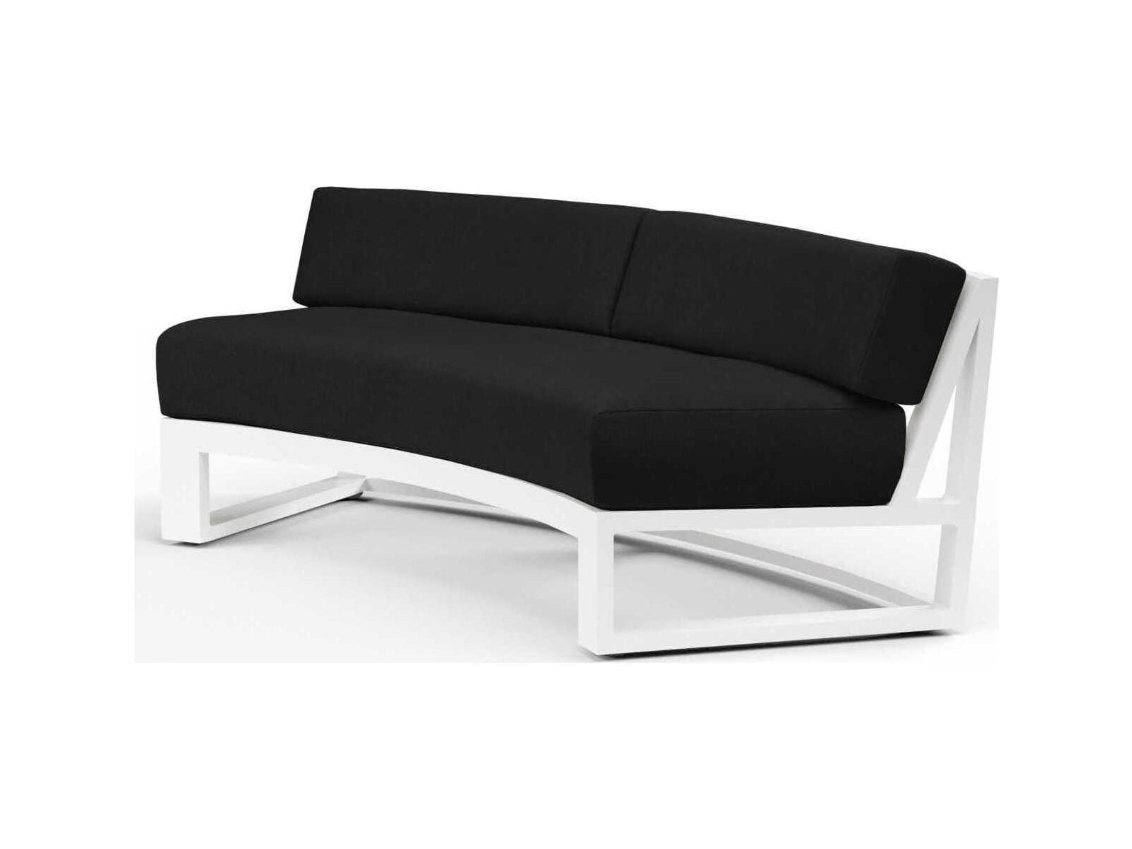 Sunset West Newport Frost Aluminum Cushion Sofa