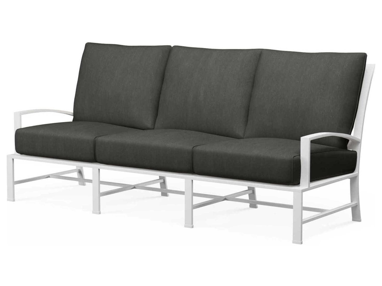 Sunset West Bristol White Aluminum Cushion Sofa