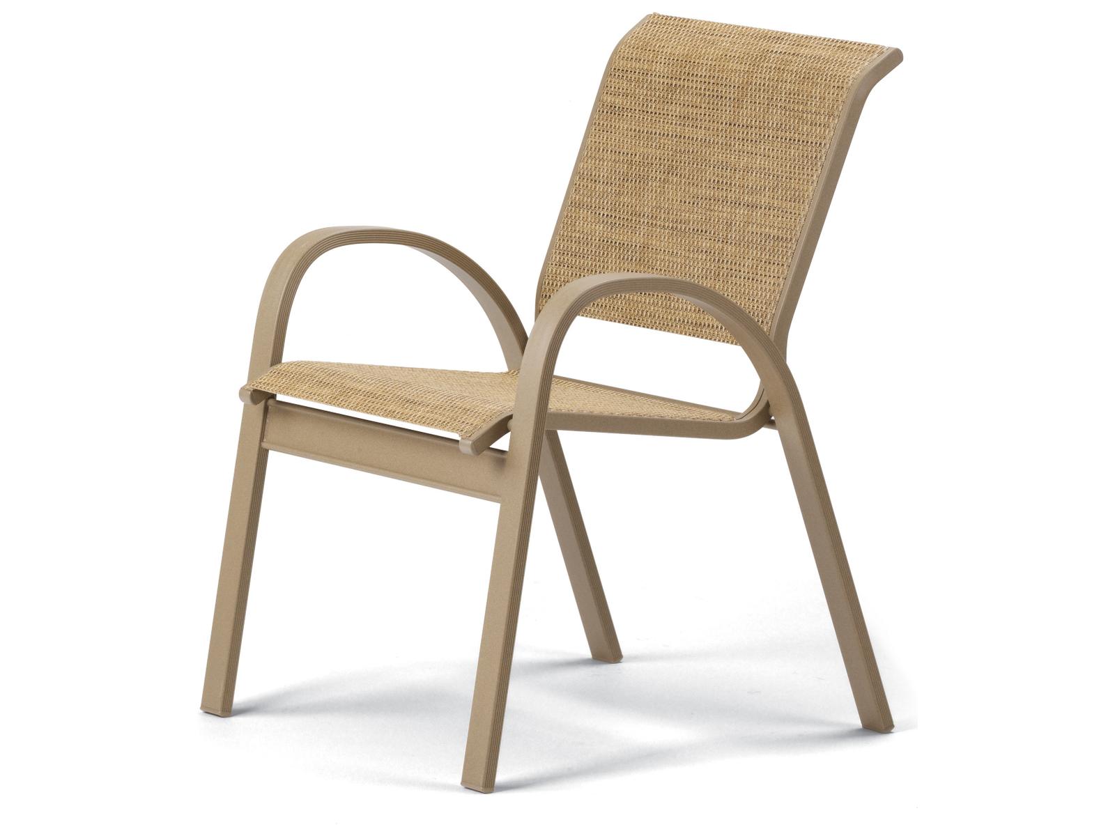 Telescope Casual Aruba II Sling Aluminum Stackable Outdoor Dining Arm Chair