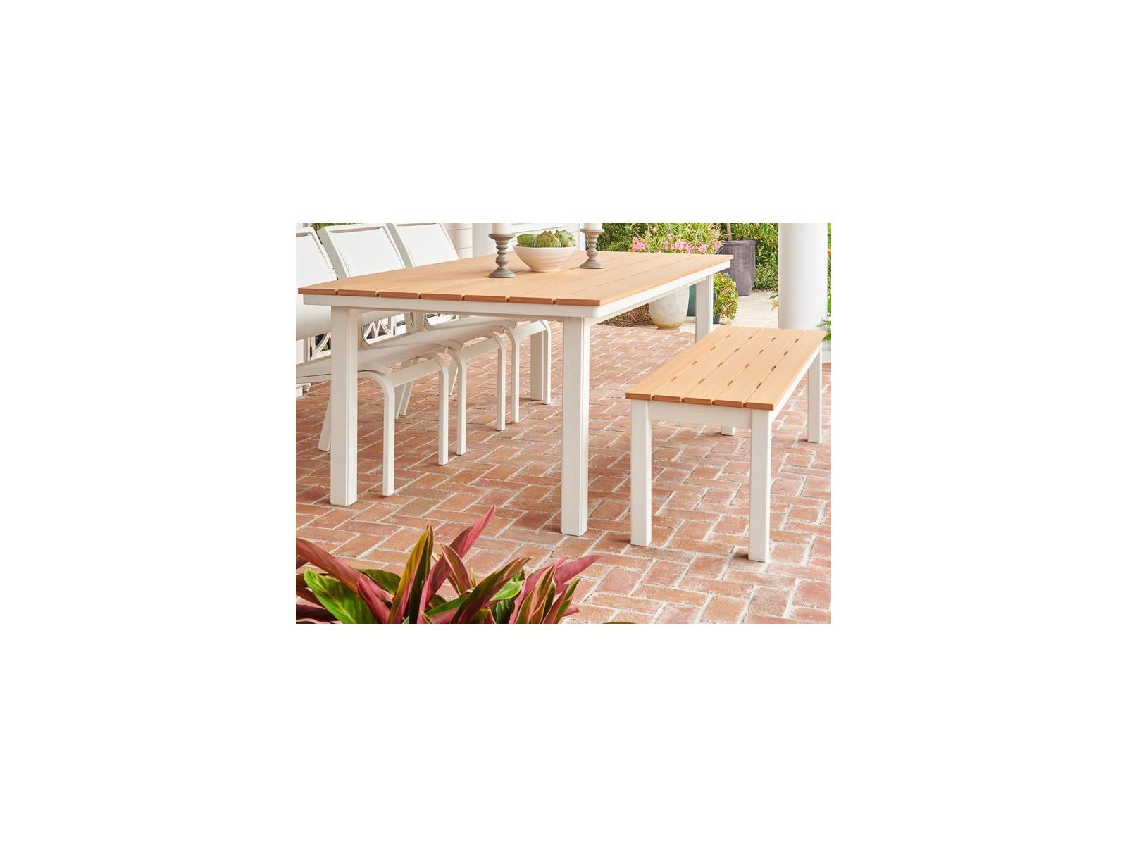 Telescope Casual Bazza Mgp Aluminum Bench Dining Set