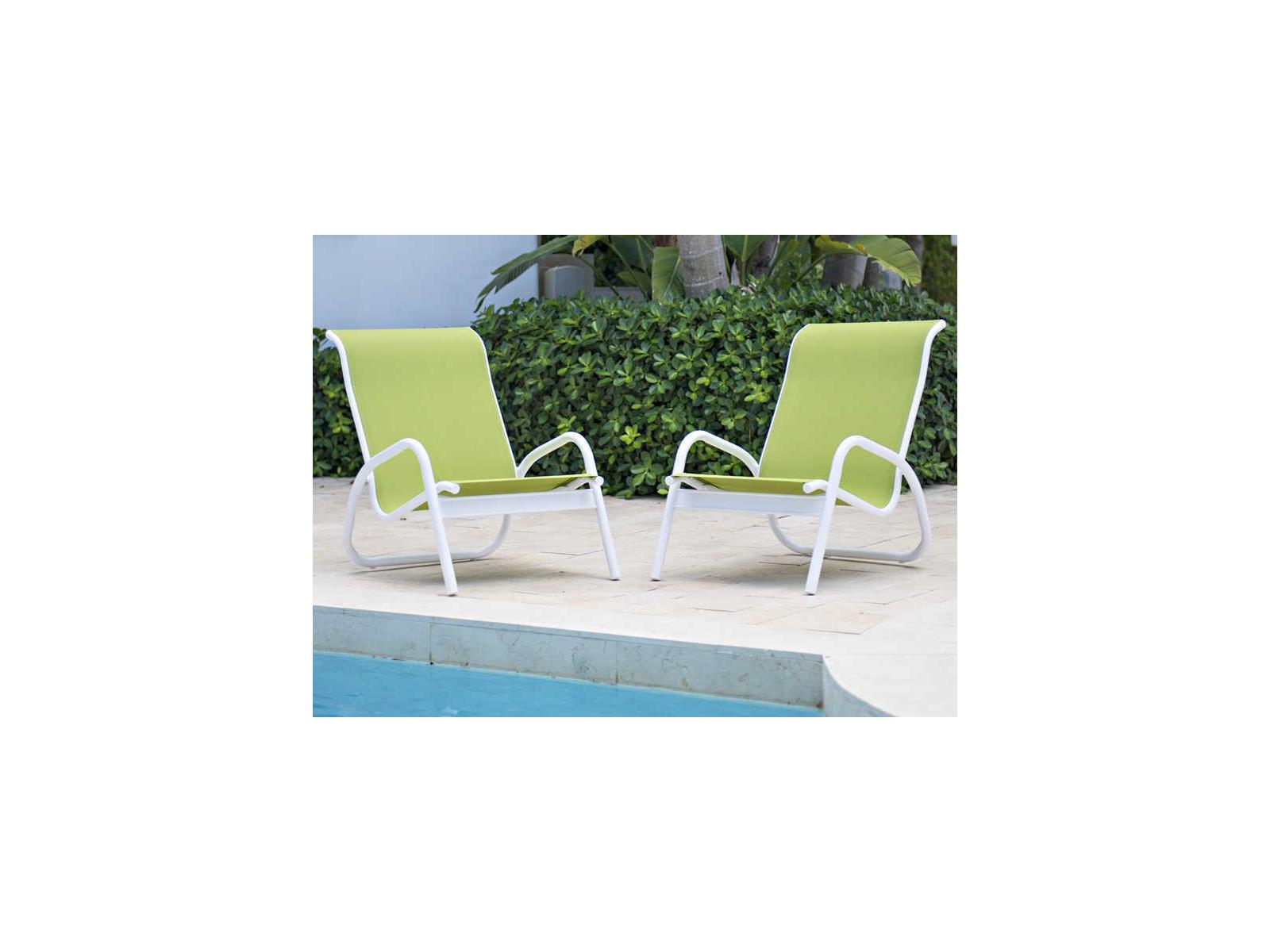 Telescope Casual Gardenella Sling Aluminum Outdoor Patio Lounge Set