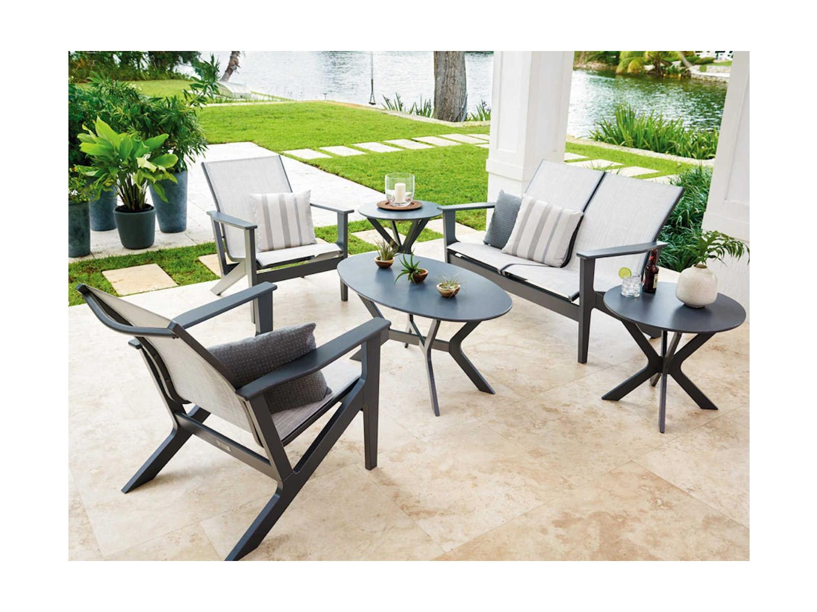 Telescope Casual Wexler Marine Grade Polymer Sling Outdoor Patio Lounge Set