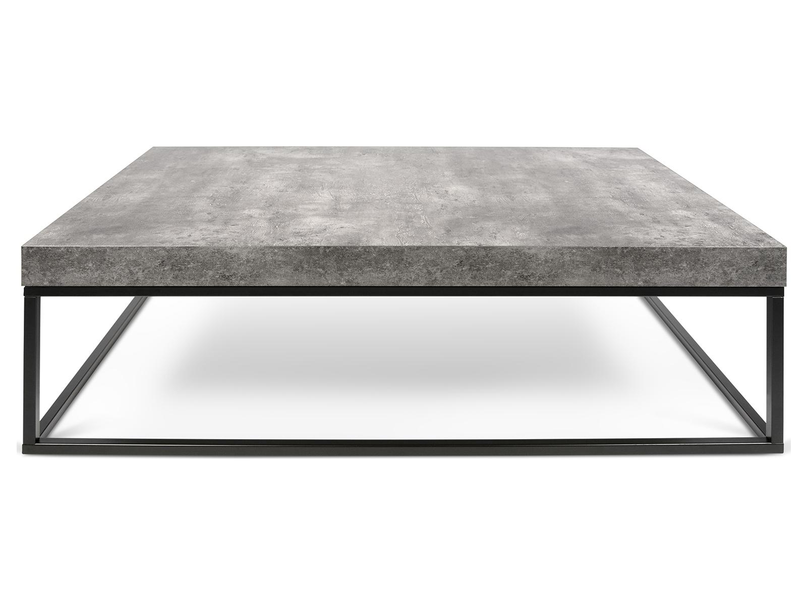 TemaHome Petra Rectangular Coffee Table — Faux Concrete Look Top