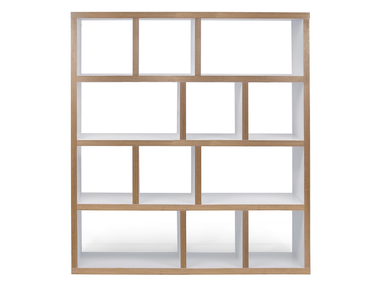 TemaHome Berlin Pure White Plywood Bookcase
