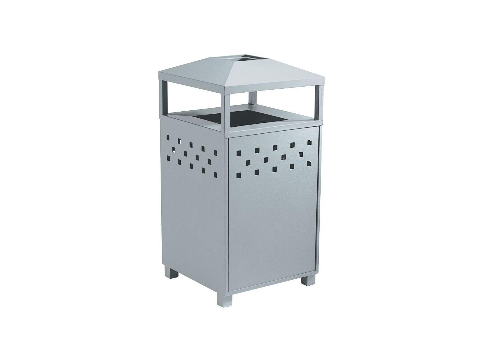 Tropitone Boulevard Aluminum Waste Receptacle with Ash Urn
