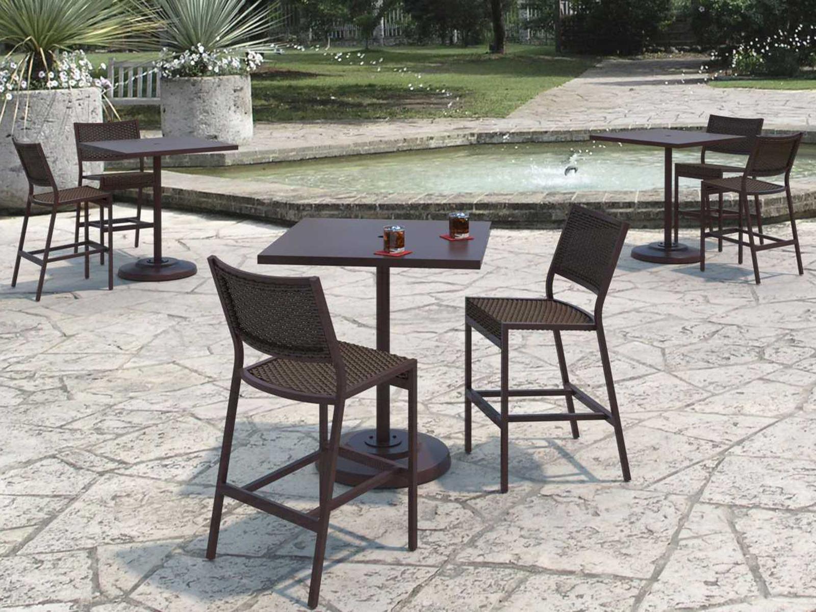 Tropitone Cabana Club Woven Aluminum Bar Set