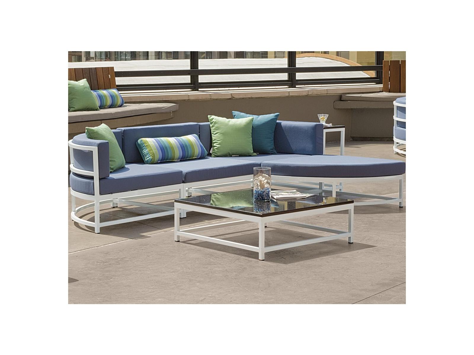Tropitone Cabana Club Aluminum Cushion Sectional Outdoor Lounge Set