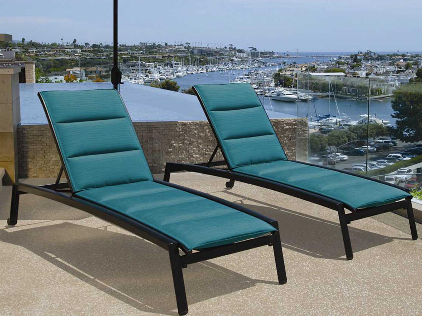 Tropitone Elance Padded Sling Aluminum Outdoor Patio Lounge Set