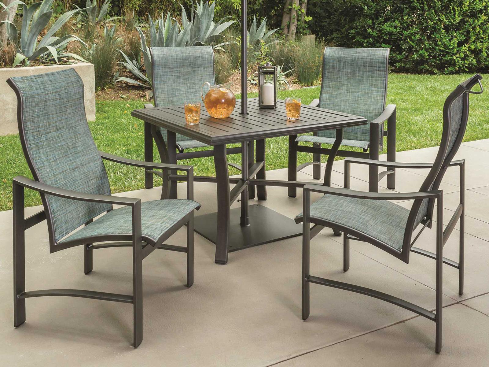 Tropitone Kenzo Sling Aluminum Outdoor Patio Dining Set