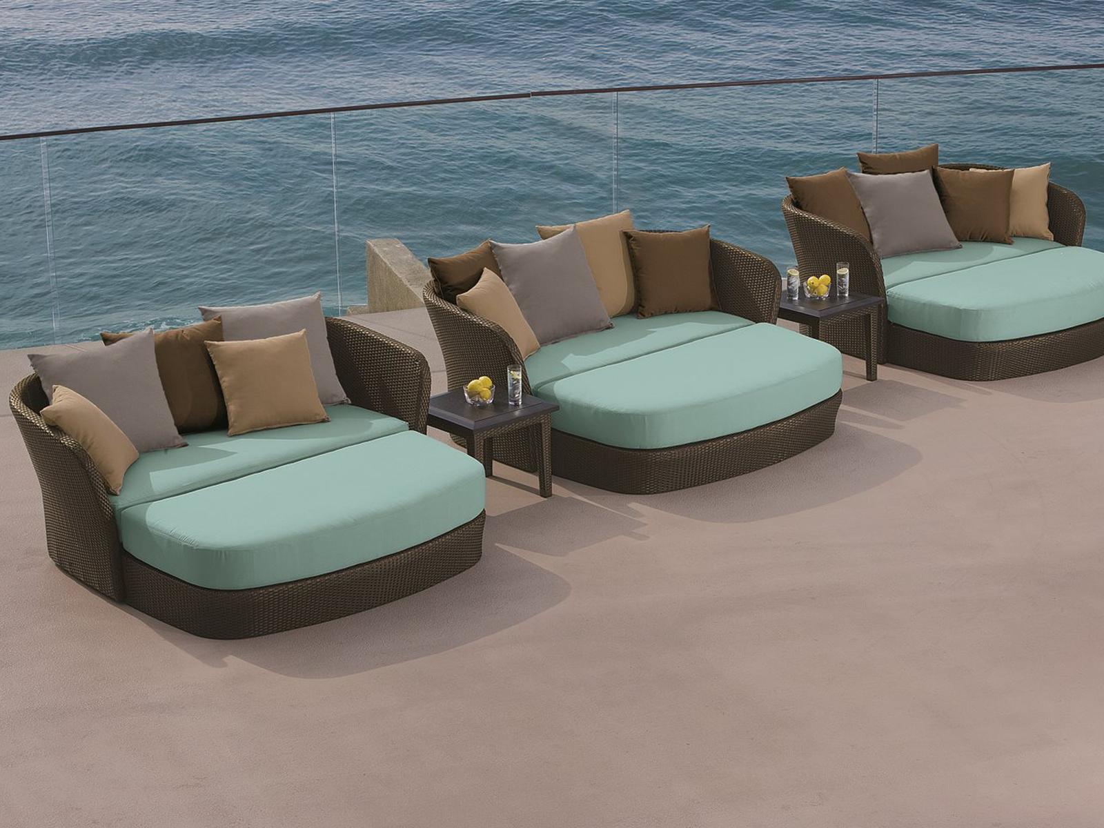 Tropitone Evo Woven Wicker Cushion Outdoor Patio Lounge Set